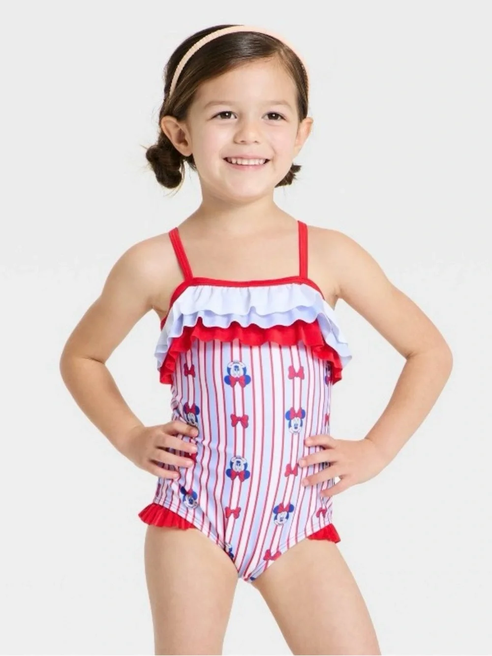Toddler Girls' Minnie Mouse Ruffle Swim